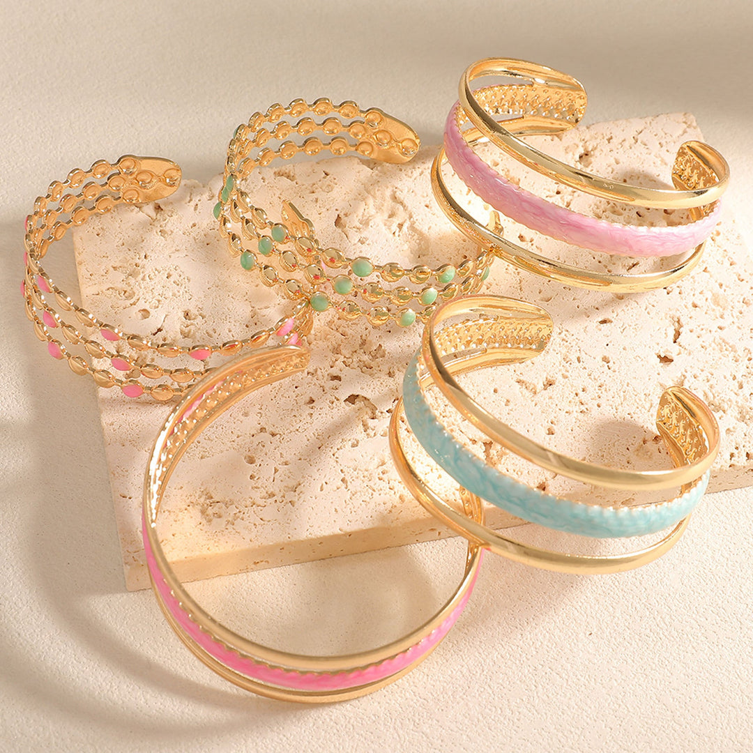 Women Open Bangle with Artistic Relief Design All Fashion