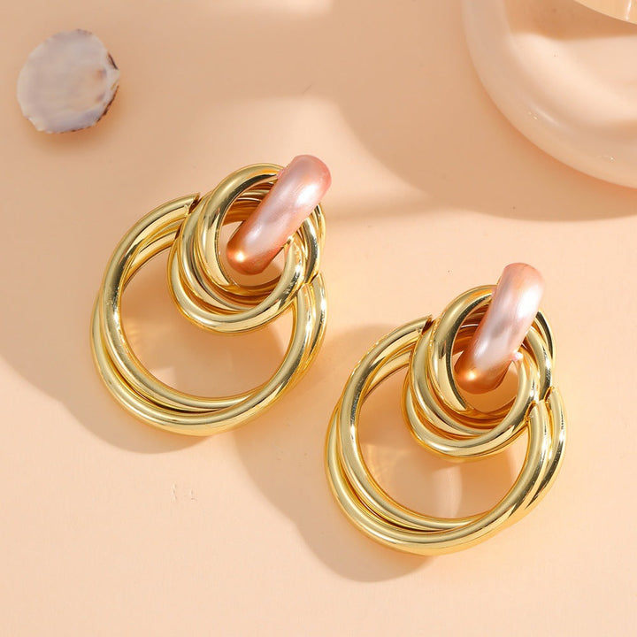 Women's Hanging Earrings with Elegant, Sculptural Design All Fashion
