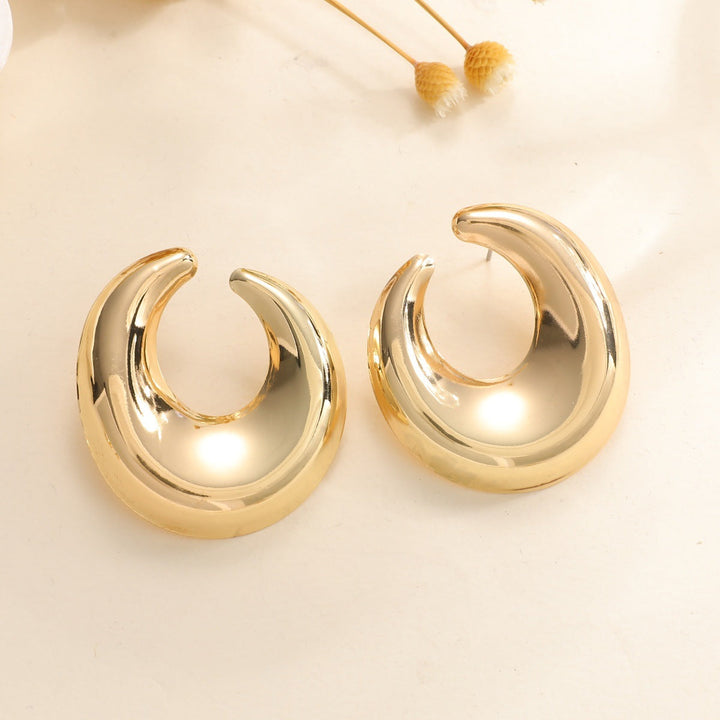 Women's earrings with elegant curved design All Fashion