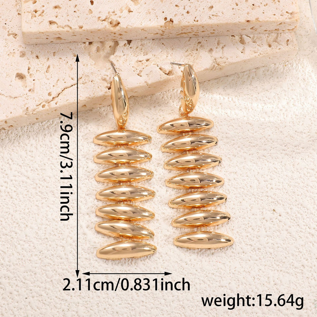 Ladies Hanging Earrings in Modern Spiral Design All Fashion
