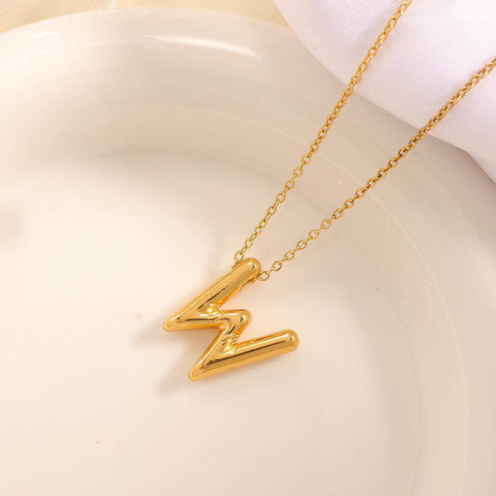 Women's necklace with curved letter pendant All Fashion