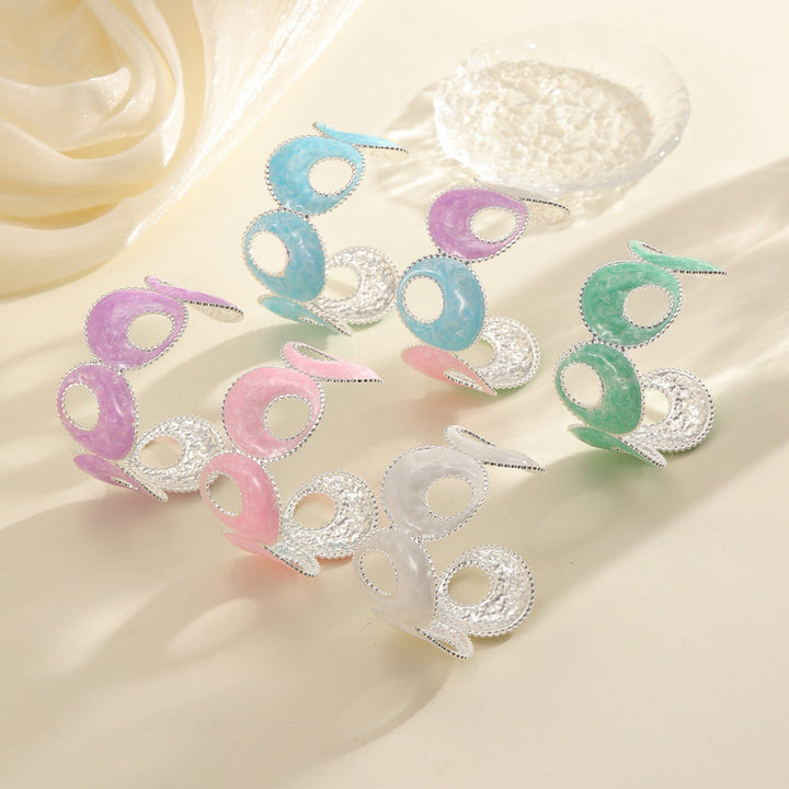 Women Open Bangle with artistic, multicolored design All Fashion