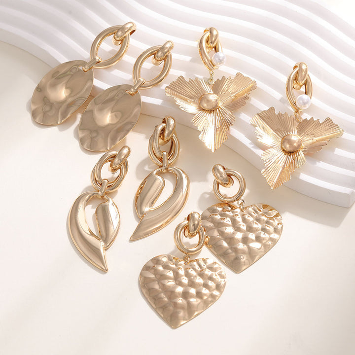 Women's Elegant Statement Earrings with Leaf Design All Fashion