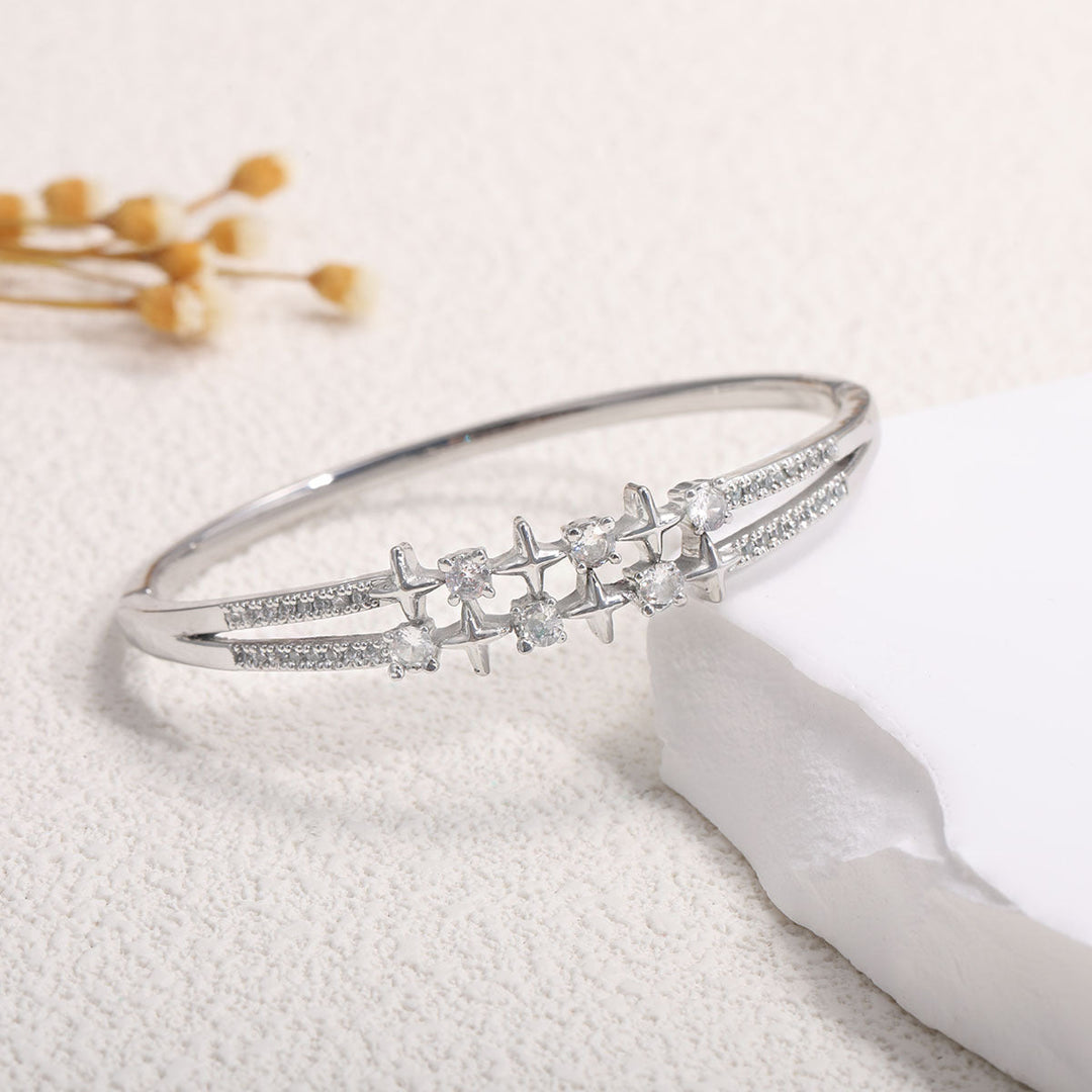 Ladies bracelet with elaborate infinity symbol and sparkling zirconia All Fashion