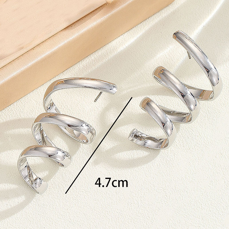 Women's Hanging Earrings with Elegant, Curved Design All Fashion