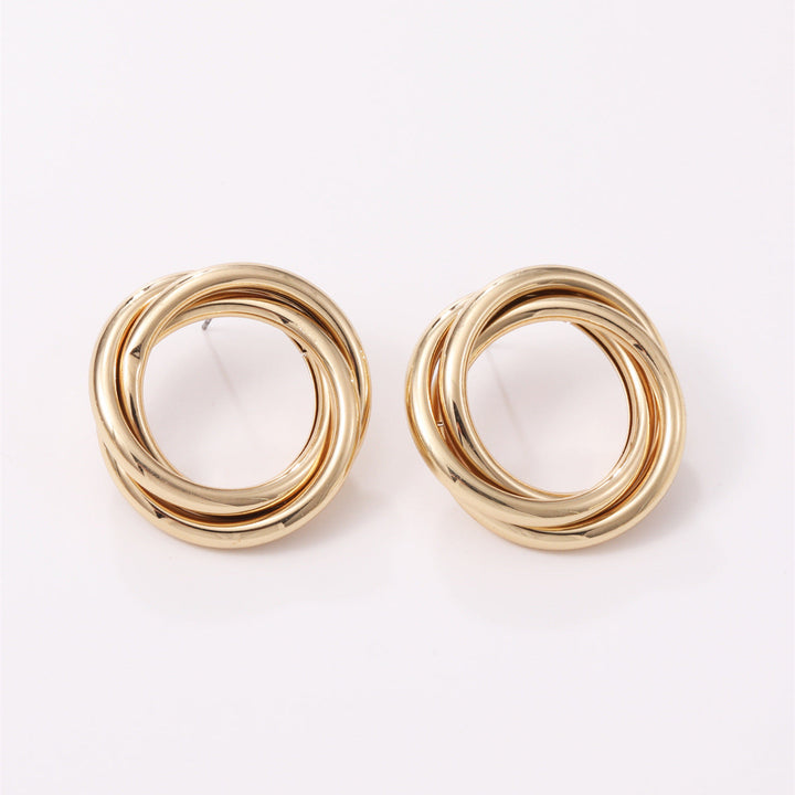 Women's Hanging Earrings with Elegant, Curved Ring Design All Fashion