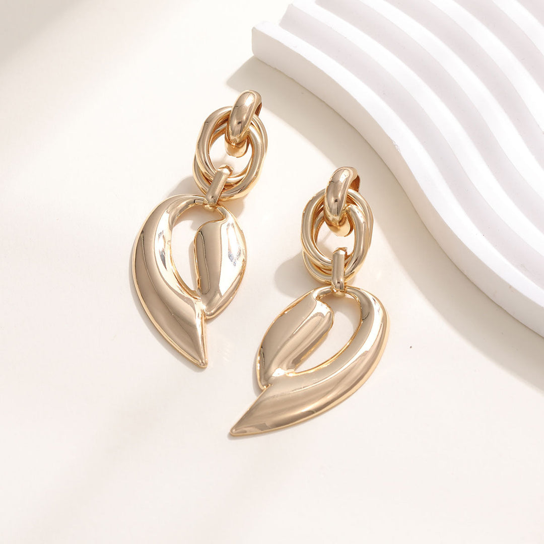 Women's Elegant Statement Earrings with Leaf Design All Fashion