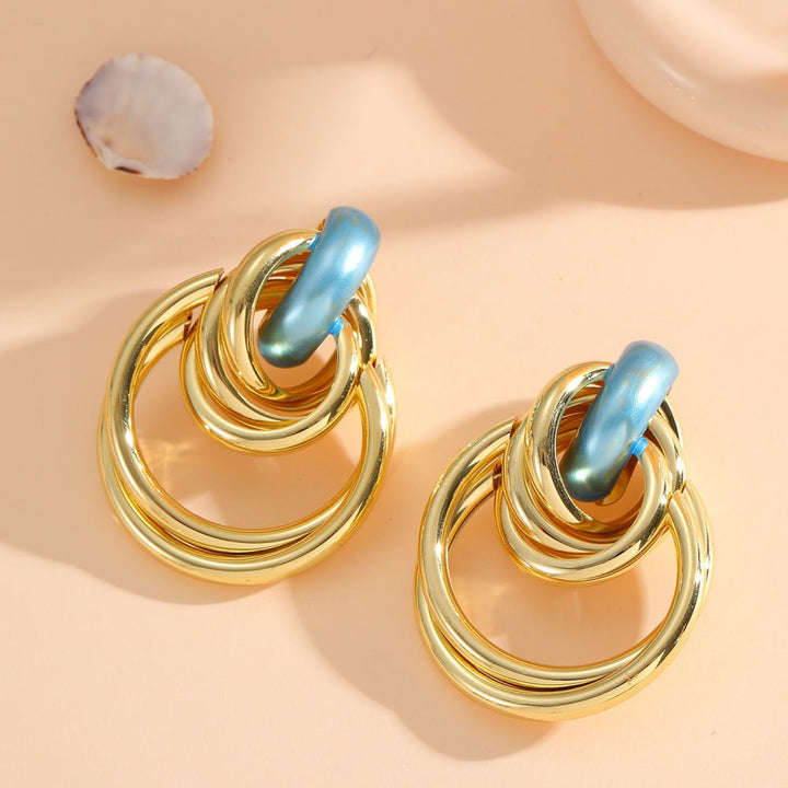 Women's Hanging Earrings with Elegant, Sculptural Design All Fashion
