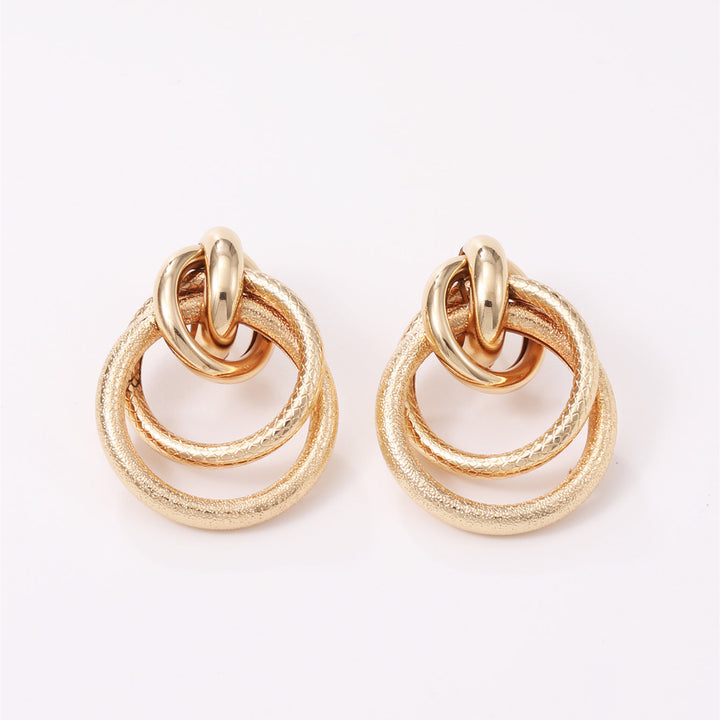 Women's Hanging Earrings with Elegant, Curved Ring Design All Fashion