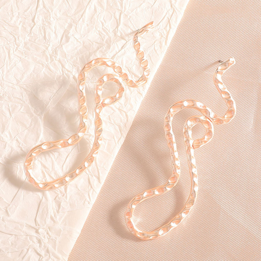 Ladies earrings in elegant wave pattern All Fashion