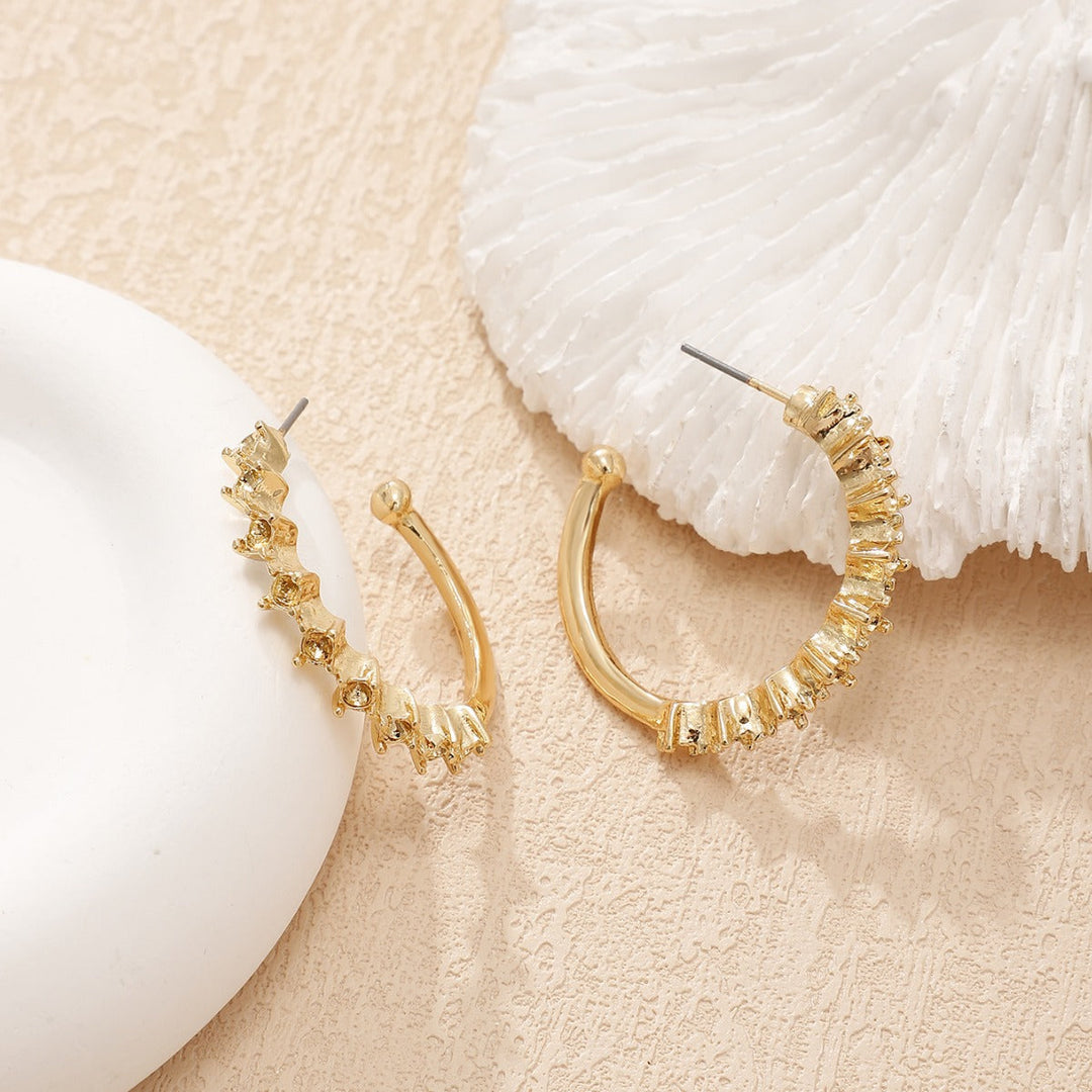 Ladies hoop earrings with intricate structures All Fashion