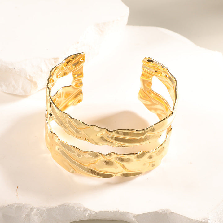 Women Open Bangle with Artistic Relief Design All Fashion