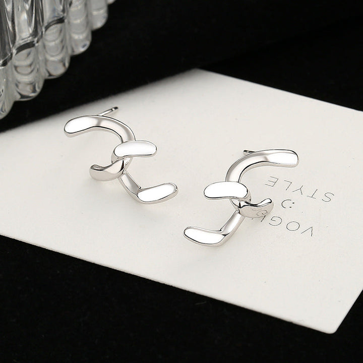 Women's earrings with sparkling circle pendant All Fashion