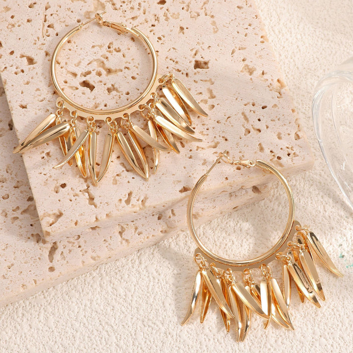 Women Hanging Earrings with Elegant Decorative Leaf Design All Fashion