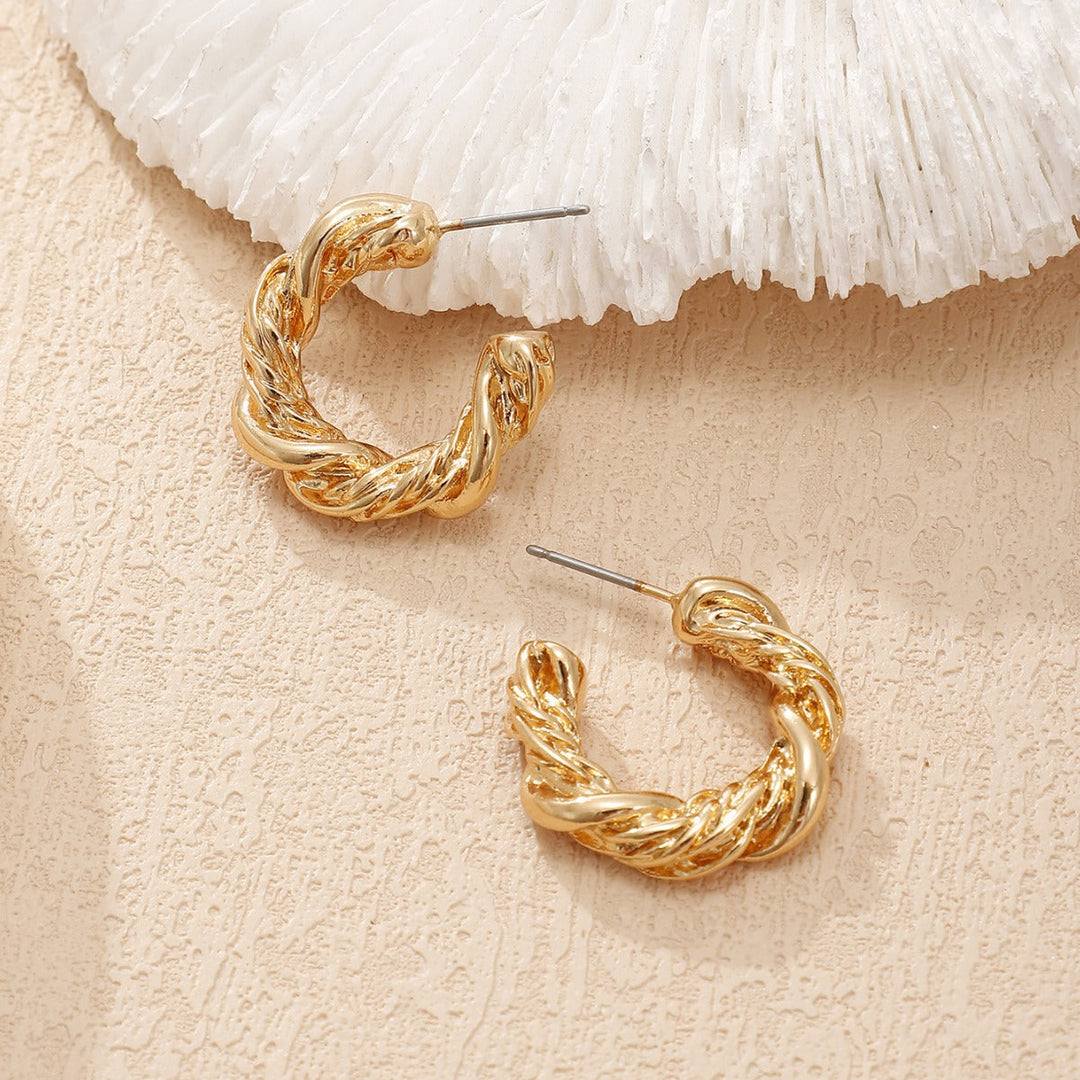Women High-Quality Earrings with Braided Design All Fashion