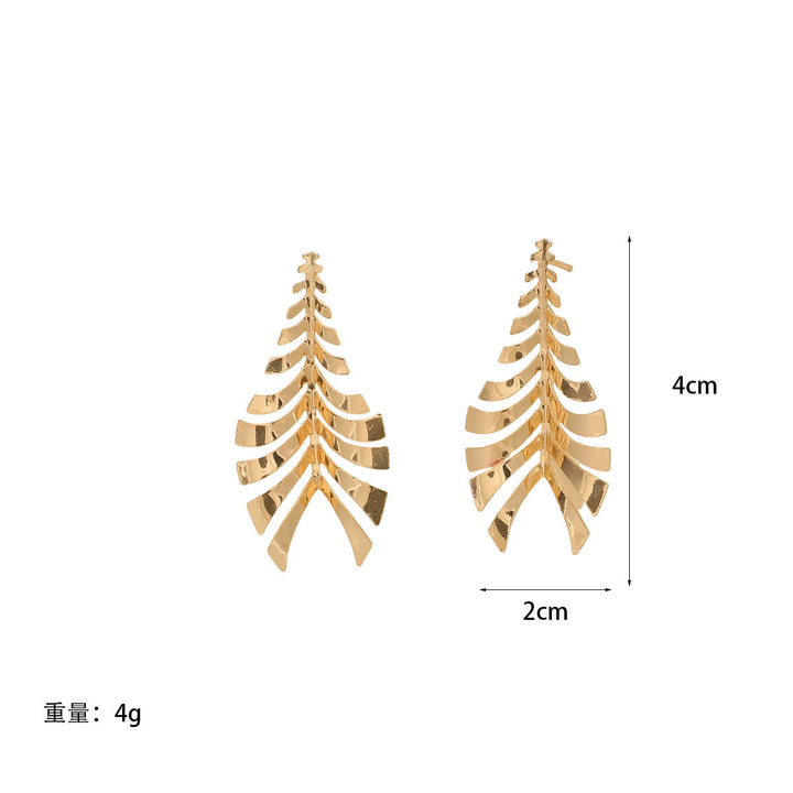 Women Hanging Earrings in Elegant Leaf Design All Fashion