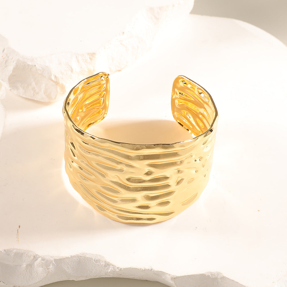 Women Open Bangle with Artistic Relief Design All Fashion