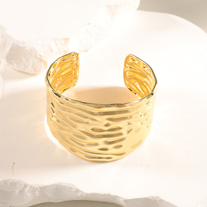 Women Open Bangle with Artistic Relief Design All Fashion