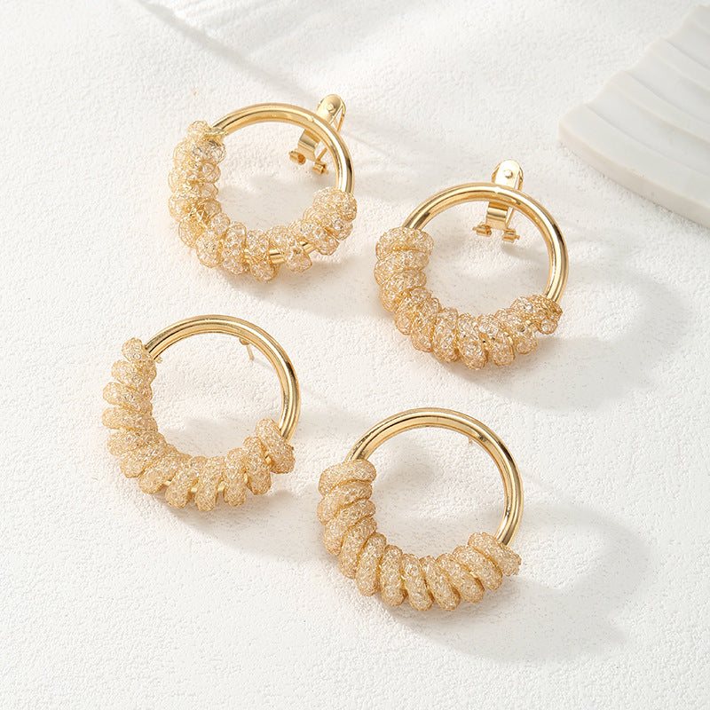 Women's Hanging Earrings with Artistic Spiral Structure All Fashion