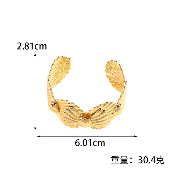 Ladies Open Bangle with Artistic Coral Pattern All Fashion