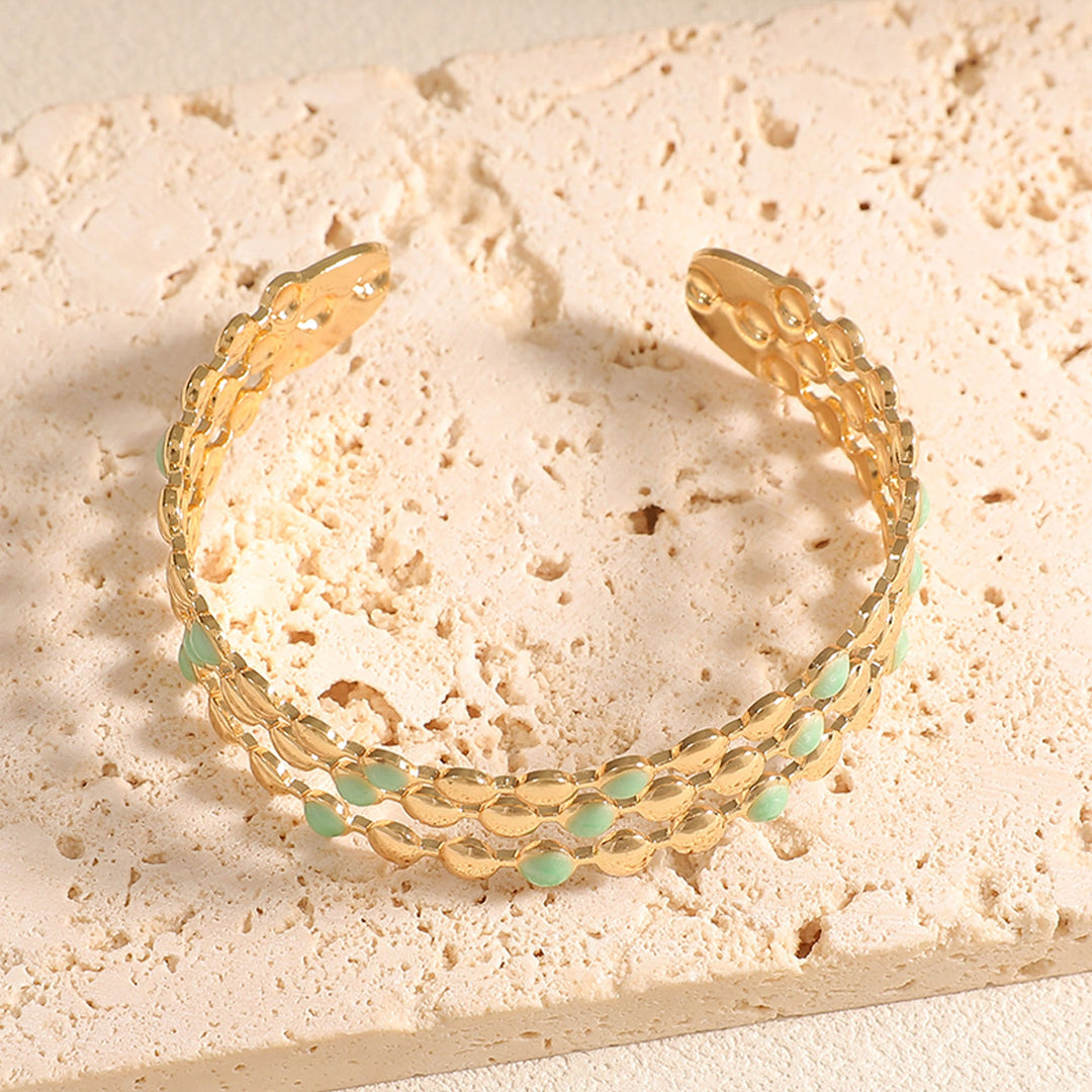 Women Open Bangle with Artistic Relief Design All Fashion