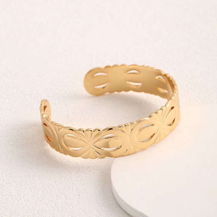 Ladies Open Bangle with Elegant Structure Design All Fashion