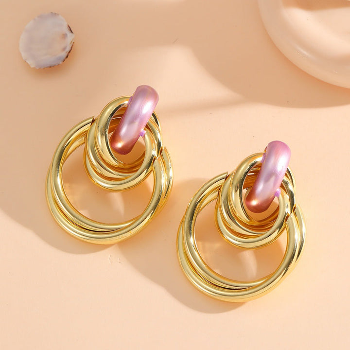 Women's Hanging Earrings with Elegant, Sculptural Design All Fashion