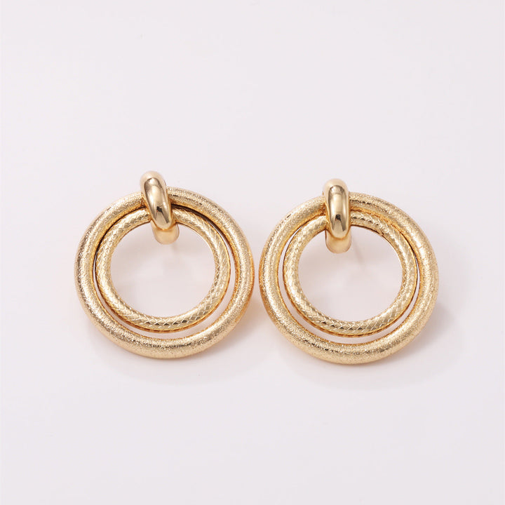 Women's Hanging Earrings with Elegant, Curved Ring Design All Fashion