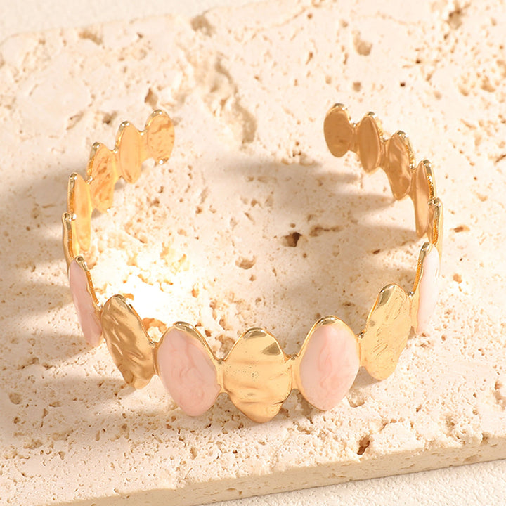 Ladies Open Bangle made of noble metal with elegant motif All Fashion