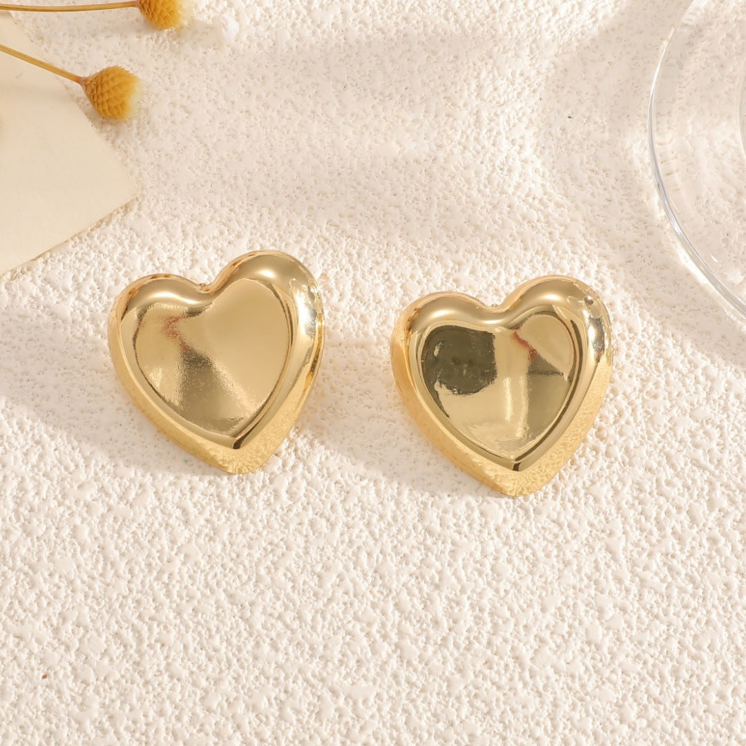 Women's Open Bangle with Elegant Heart Shape All Fashion