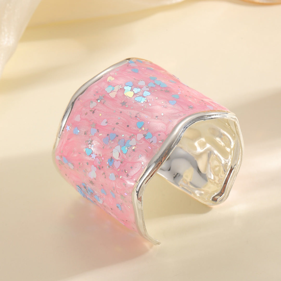 Women's Glittering Ring made of high-quality Epoxy Resin All Fashion