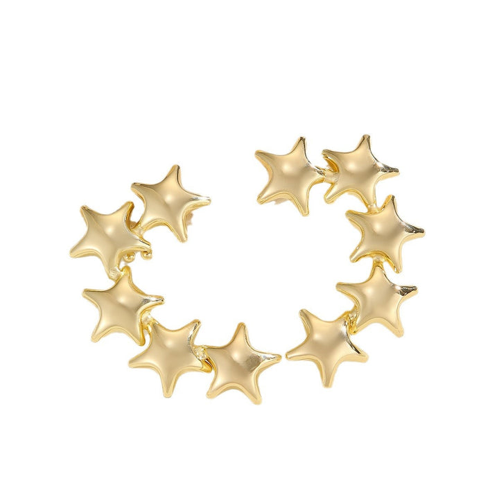 Women's bracelet with structured, golden beads All Fashion