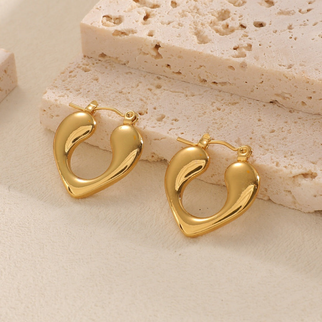 Women's Hanging Earrings with Integrated, Textured Design All Fashion