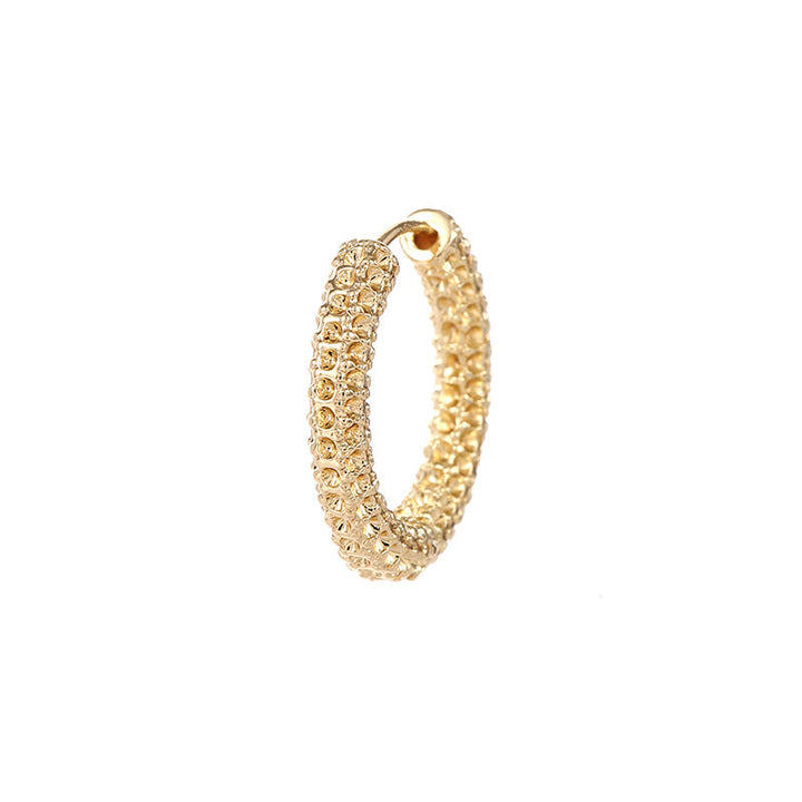 Women's hoop earrings with modern, textured design All Fashion