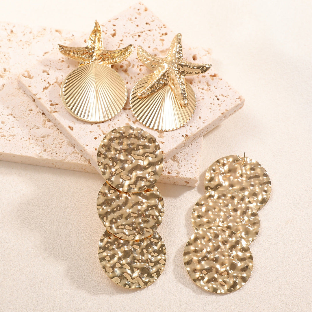 Women's ear clips in luxurious shell and starfish design All Fashion