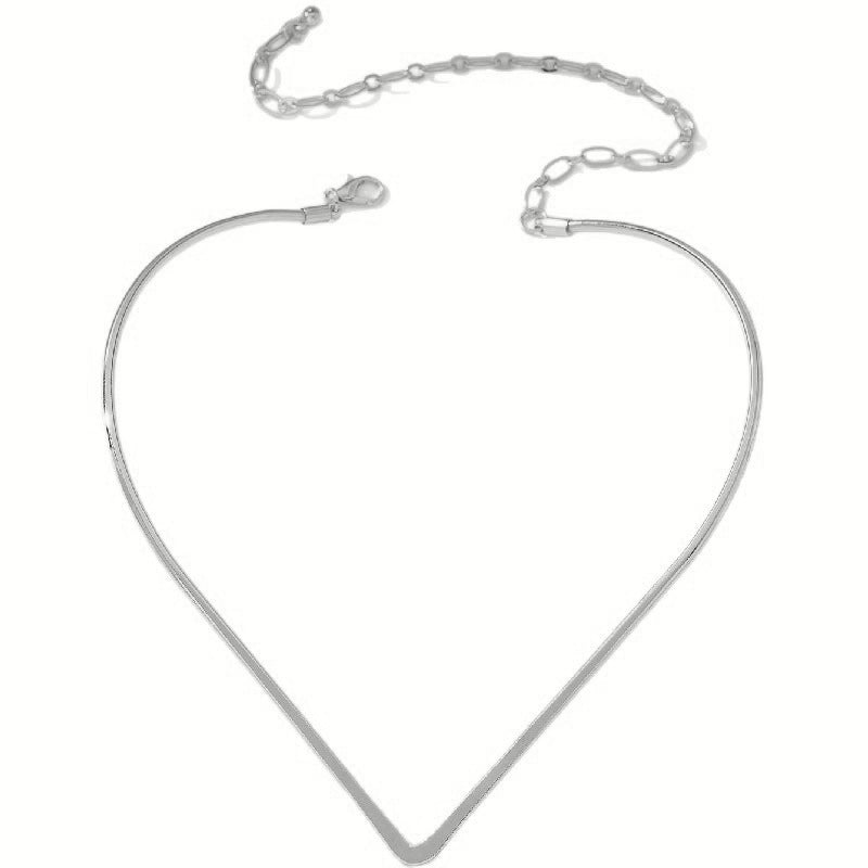 Women Choker Necklace with Modern V Design All Fashion