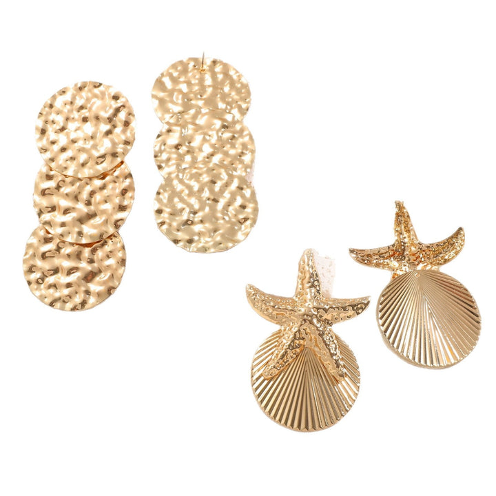 Women's ear clips in luxurious shell and starfish design All Fashion