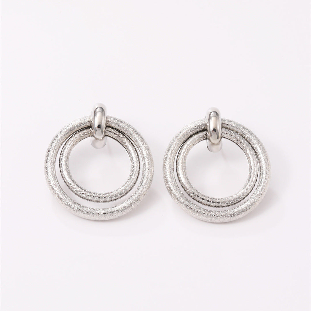 Women's Hanging Earrings with Elegant, Curved Ring Design All Fashion