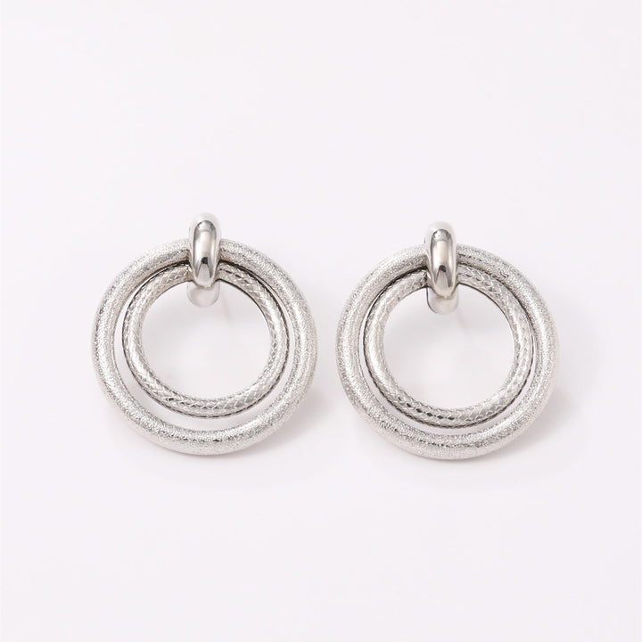 Women's Hanging Earrings with Elegant, Curved Ring Design All Fashion