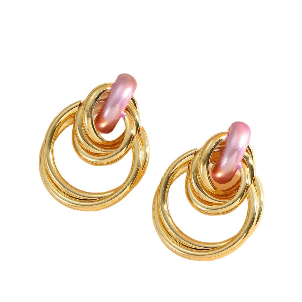 Women's Hanging Earrings with Elegant, Sculptural Design All Fashion
