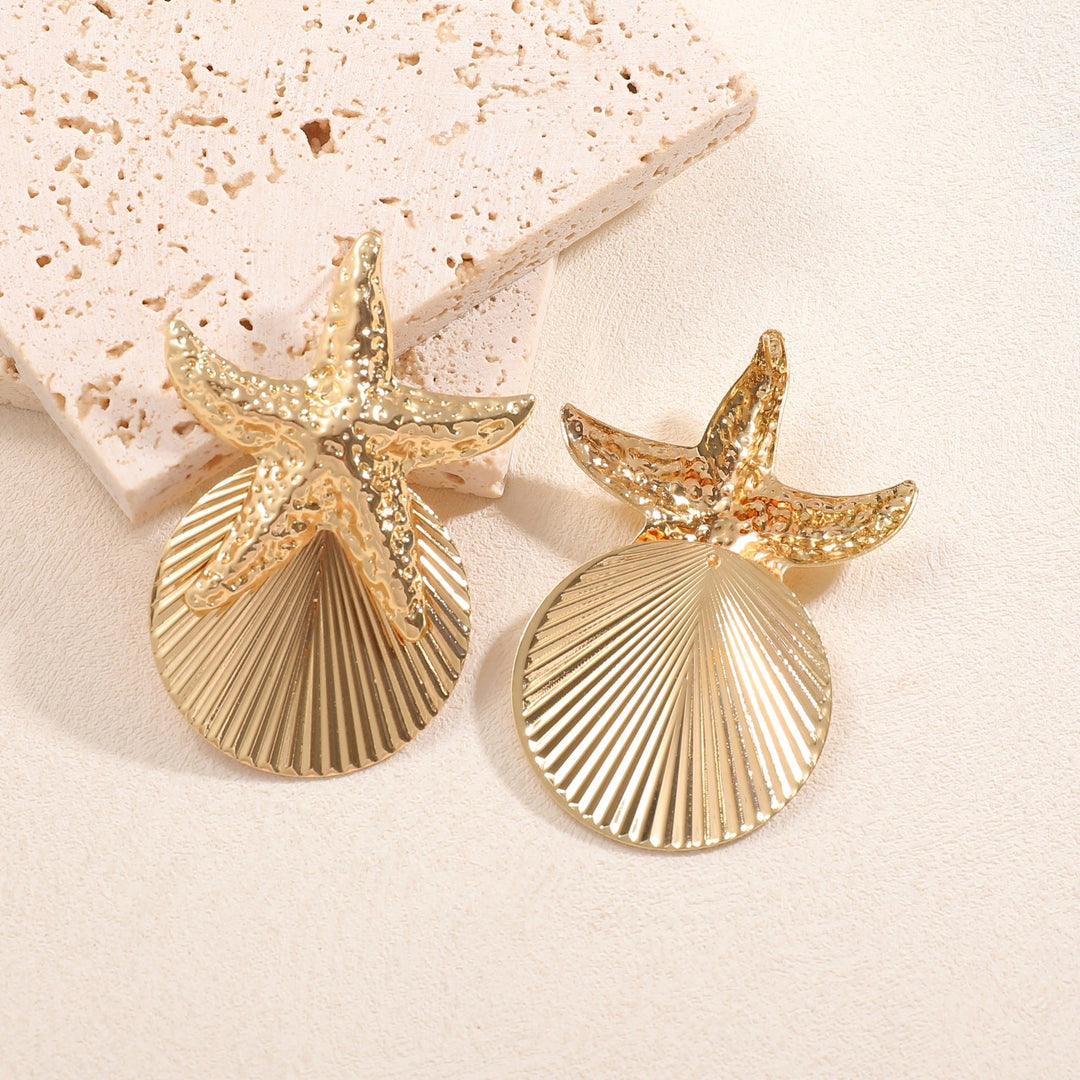 Women's ear clips in luxurious shell and starfish design All Fashion