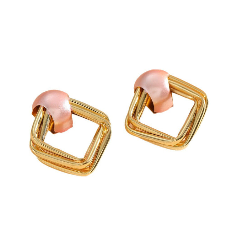 Women modern earrings with asymmetrical design All Fashion