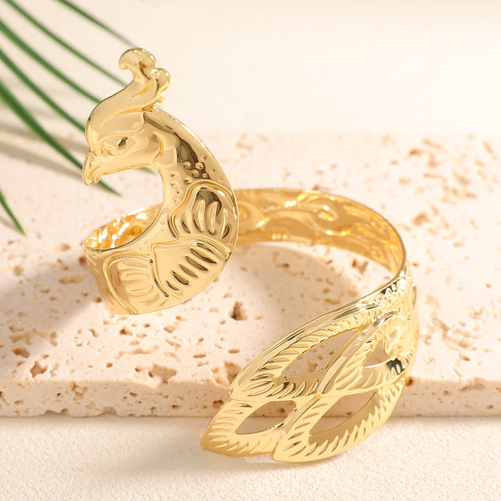 Ladies Open Bangle with Artistic Coral Pattern All Fashion