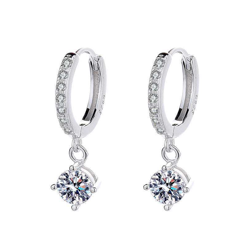 Ladies earrings with sparkling crystals and high-quality gold plating All Fashion