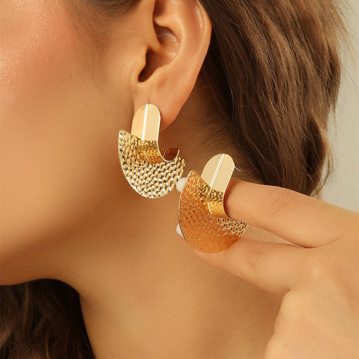 Women's Hanging Earrings with Artistic, Textured Design All Fashion