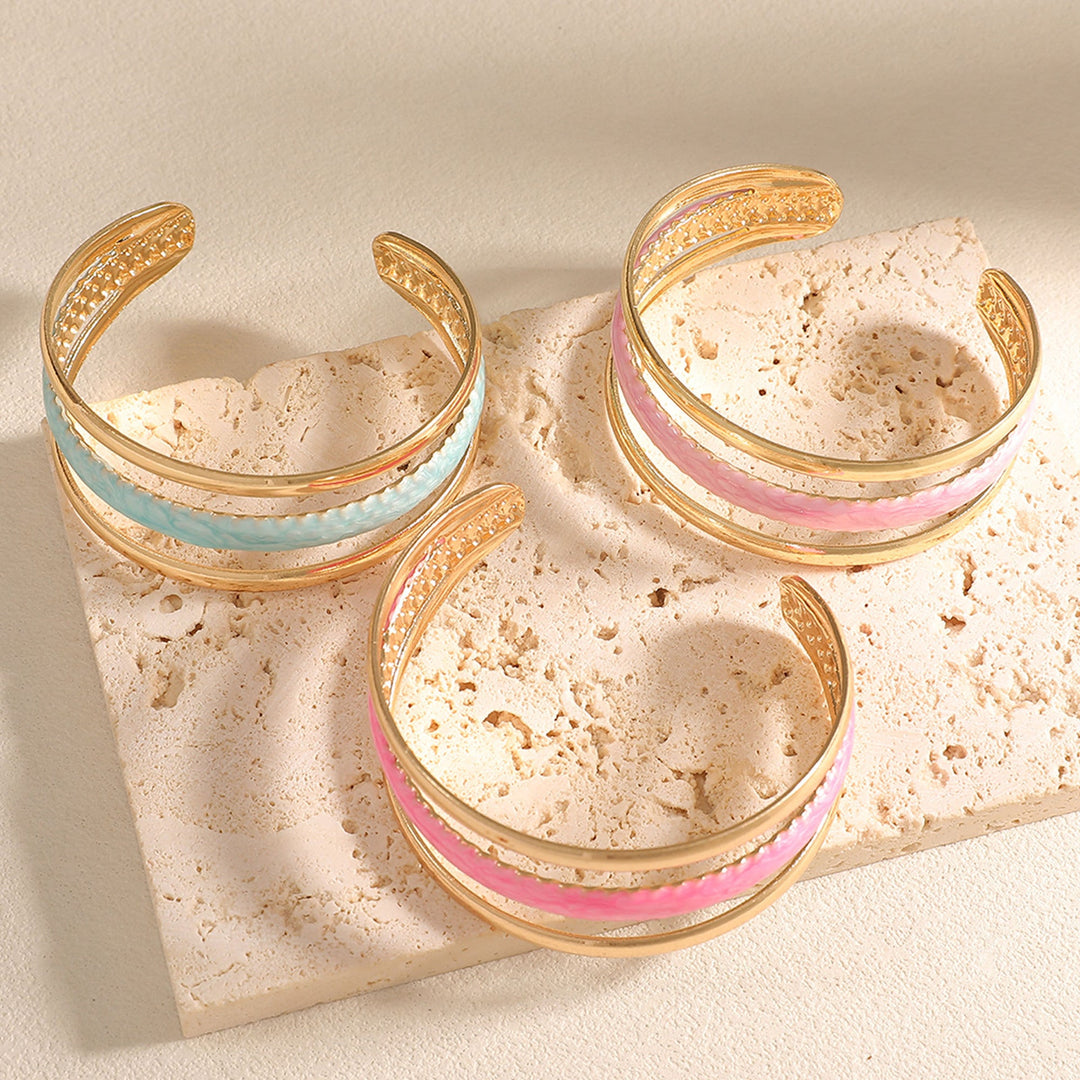 Women Open Bangle with Artistic Relief Design All Fashion