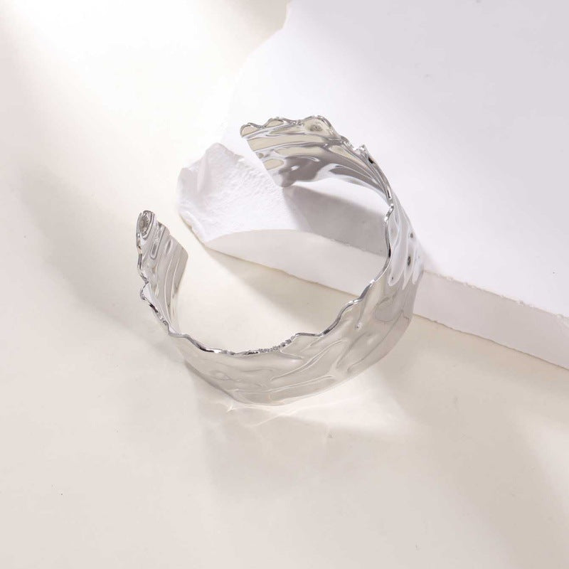 Ladies Open Cuff Bracelet with Artistic, Organic Design All Fashion