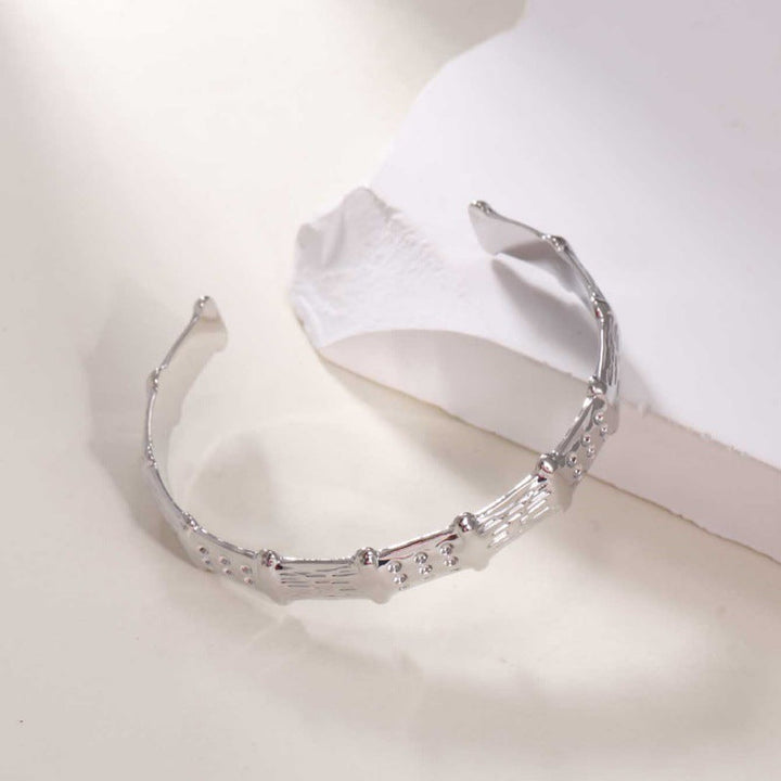 Women's Open Bangle in Modern Bamboo Design All Fashion