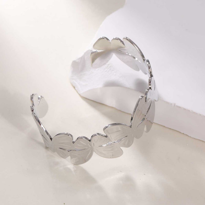 Women's Open Bangle with Elegant Wave Design All Fashion