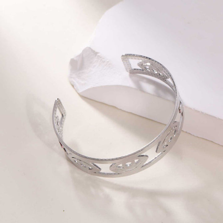 Women's Open Bangle in Modern Bamboo Design All Fashion